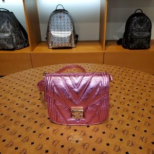 MCM metallic pink purse